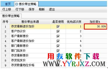 设置加价率为30%图示