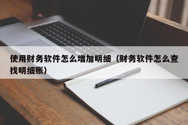 使用财务软件怎么增加明细(财务软件怎么查找明细账)