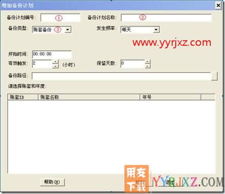 帐套备份计划